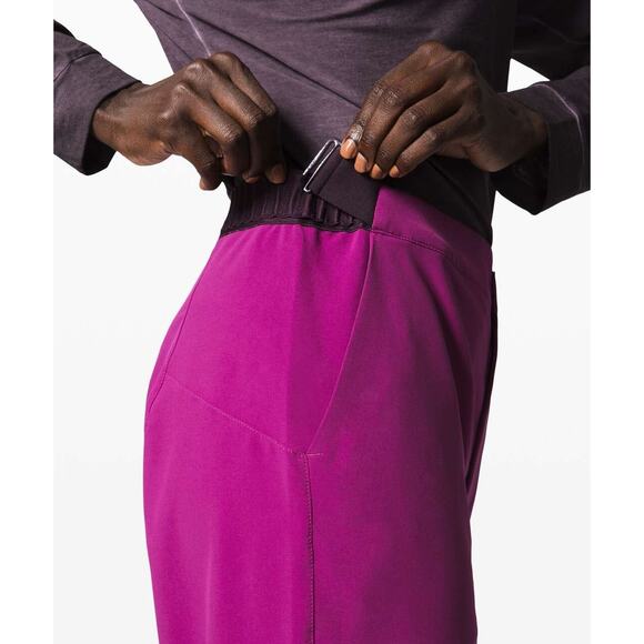 Lululemon Pants Womens 10 Purple Esker Straight HighRise Adjustable Waist Office - Picture 6 of 7